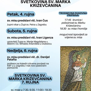 Proslava svetkovine sv. Marka Križevčanina u Zagrebu